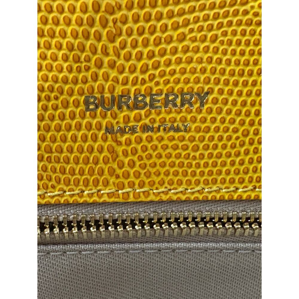 Burberry Calfskin Lizard Embossed London Tote Marigold New - Picture 6 of 9